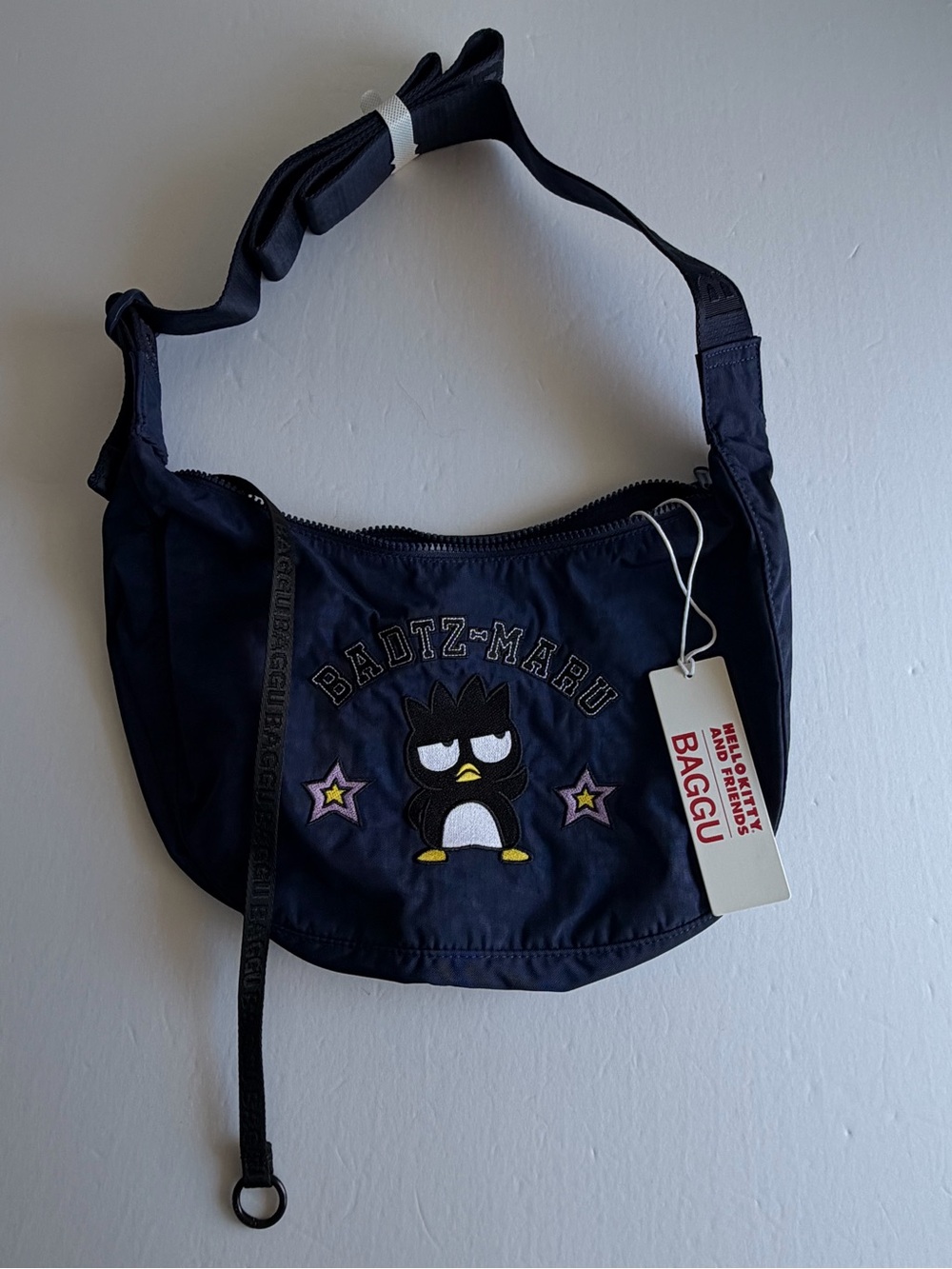NWT BAGGU Badtz Maru Medium Crescent Bag